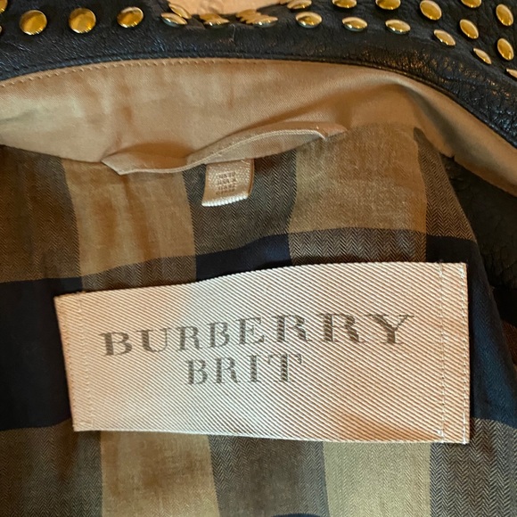 Burberry Brit Two Tone Studded Trench Coat US 8 - Picture 9 of 11